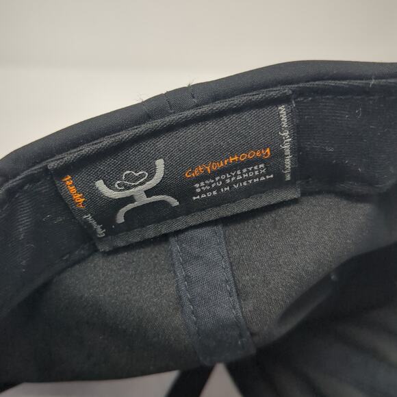 Letter H Logo Strapback Hat Black One Size Adjustable Embroidered Hooey - Picture 9 of 9